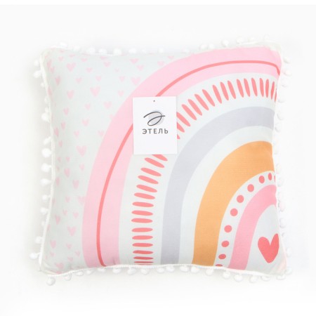 Boho Rainbow decorative Ethel Pillow, 40*40 cm, 100% p/e, velor-5