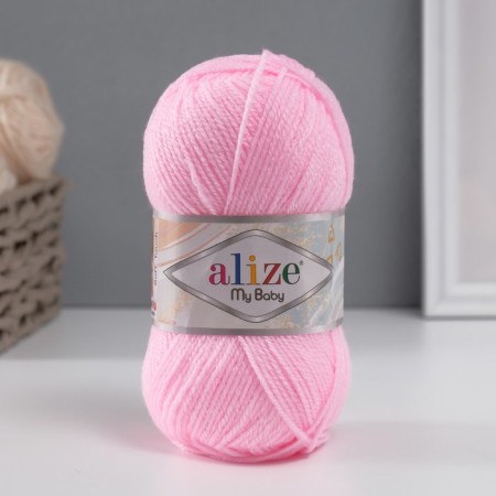 Yarn "My Baby" 100% acrylic 150m/50g (185 children's pink)