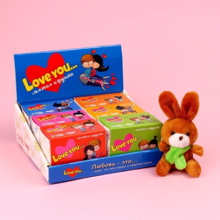 Soft toy "My soul mate", Bunny, Mix color-1