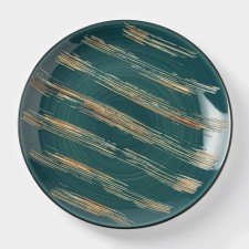Porcelain dining Porcelain Wilmax Scratch, D = 28 cm, green color