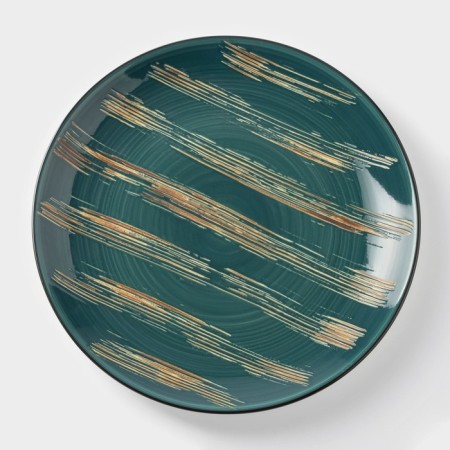 Porcelain dining Porcelain Wilmax Scratch, D = 28 cm, green color