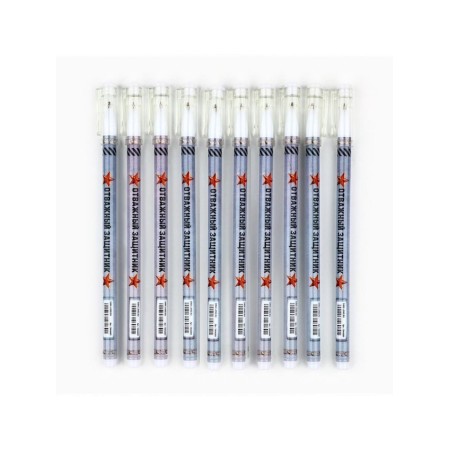 Handle plastic with cap "Brave defender", blue paste, ball 0.5 mm-3