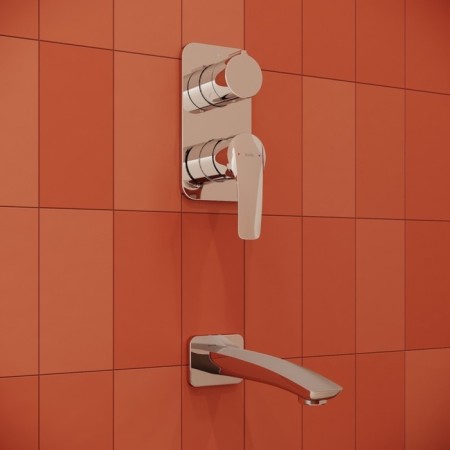 Hidden installation of IDDIS RAY RAYSB03I68, with a tropical shower, manual shower and pouring 10167-2