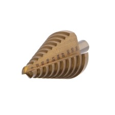 Drill step tundra, HSS, tin, trihedral shank, 9 - 36 mm