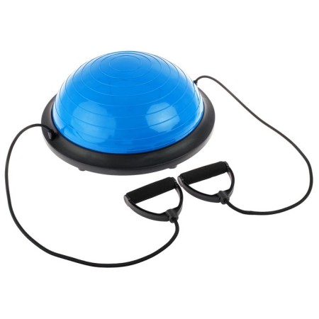 Half -sphere bosu gymnastic, with a pump, 46x20 cm, blue color-2