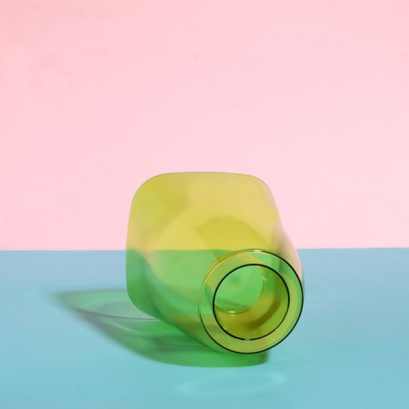 Pot for orchids, 1.5 l, 13 × 17 cm, plastic, transparent green-1