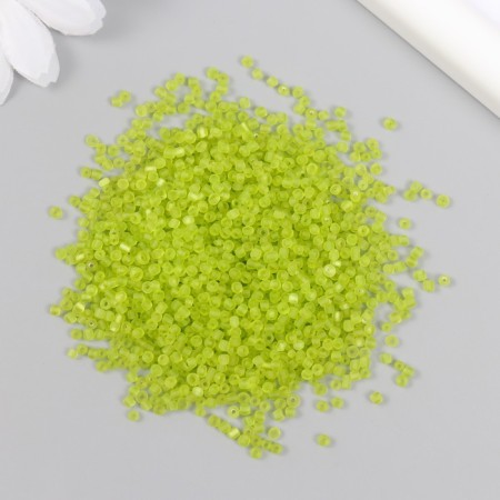 Glass beads 12/0 "lime" translucent matte 450 gr.-1