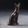 Porcelain figurine "Taika cat", black, 10cm