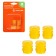 Caps on the tire valve S-1, luminous, yellow, ABS plastic, 4 pcs. AVC37