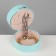 Stand for the Ring "Portable Casket", Circle, 7 stripes, 9 × 9 × 5.5 cm, blue color