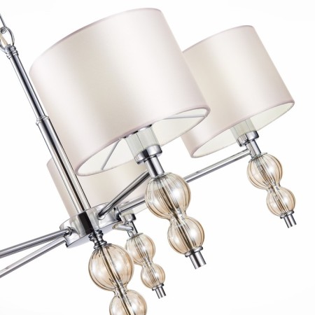 Suspended EVOLUCE lamp. Sle105703-05. Ramer. 5x40 watts, E14, 58x58x43 cm, chromium color-11