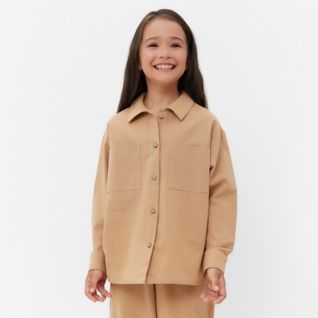 Костюм (рубашка и брюки) детский KAFTAN "Лен", размер 28 (86-92см) бежевый-4