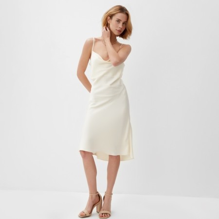 Women's dress mini minku: casual collection beige color, pr 46-2