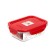 Oursson glass container, 630 ml, red