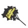 Topper "Happy Birthday. Star", black with gold, give beautifully
