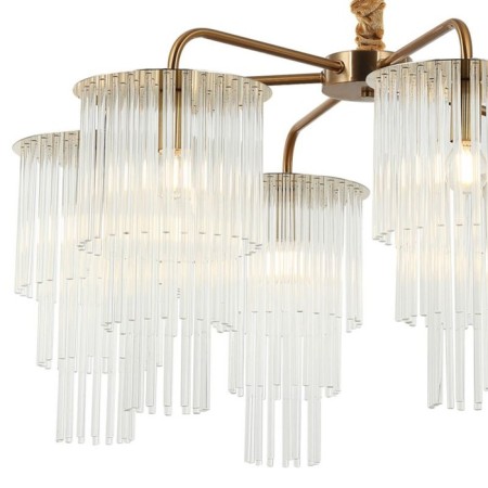 Suspended chandelier Imposio 6xe14 40w, size 80x80x61-150 cm, bronze color-2