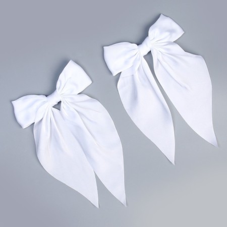Carnival set of white bows on a hairpin (2 pcs.)-2