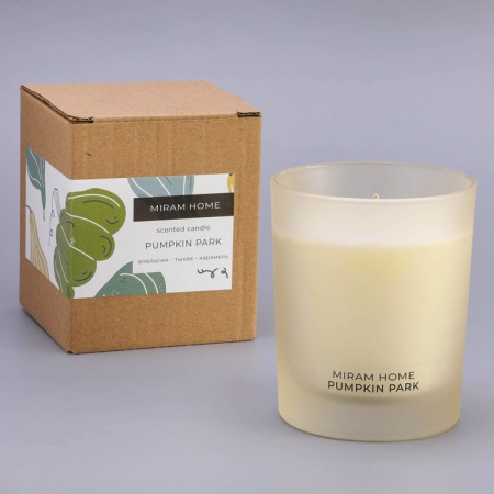 Aromatic candle in the glass "Pumpkin Park", pumpkin in caramel, 200 g-2