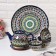 Tea set of 9 objects Rishtan ceramics (kettle 0.8l, bowls- 0.2)