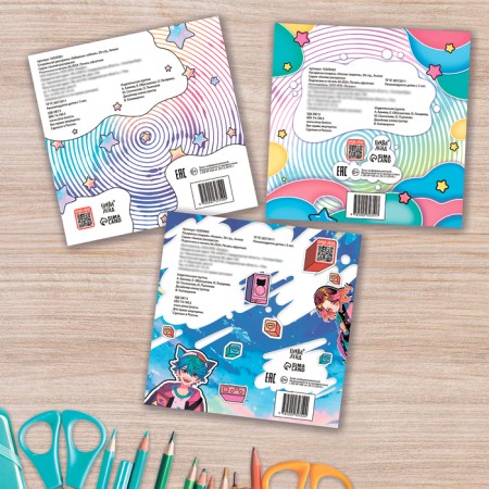 A set of spiral coloring, 3 pcs. 20 pages, anime-5
