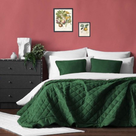 Cover with pillowcases "Kim", size 230x250 cm, emerald color-1