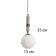 Lamp "Andes" E27 40W gray 18x18x37-187 cm