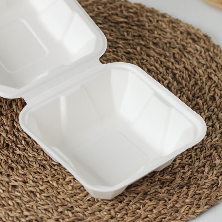 Lunch - boxing for bento -trap and burger, 450 ml, sugarcane, 10 pcs/un-3