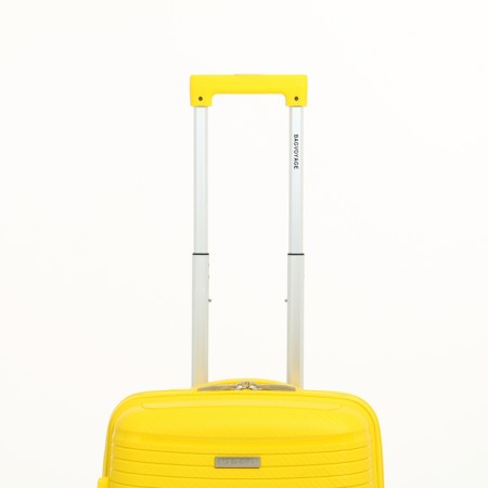 Small suitcase 20 "On a zipper, code castle, 4 wheels, yellow color-4