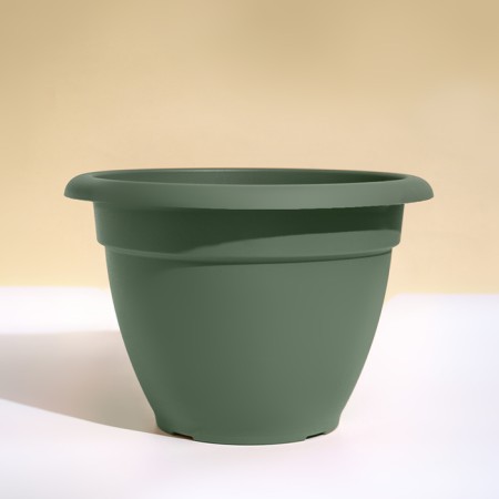 Flower pot, d = 35 cm, 12 l, plastic, green sage