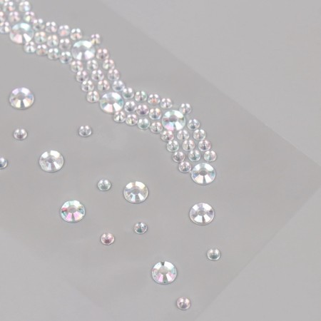 Sticker of rhinestone plastic "Choker Luxury" silver 11.6x18 cm-3