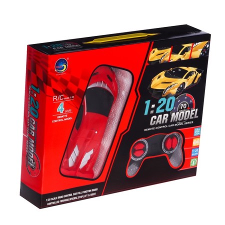 Radio -controlled machine "Supercar", 1:20, works from the battery, the color of the red-5