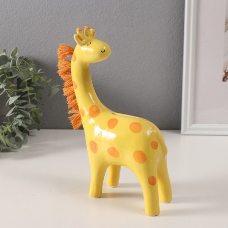 Pig a piggy bank Ceramics "Girafic with fluffy mane" 5.7x13.8x20.5 cm