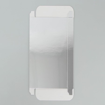Silver chocolate box, with a window, 17 x 8.5 x 1.5 cm-5