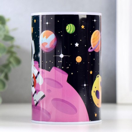 Piggy bank Metal Bank "Space Landscape" mix 12x8x8 cm-2