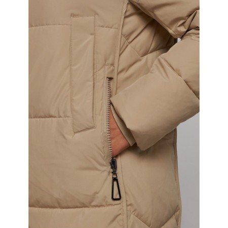 Coat insulated winter female, size 46, color light brown-9