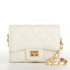 Women's bag, Messenger on a magnet, white color