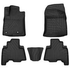 Коврики Kvest 3D в салон для Toyota LC-150 Prado, 2013-, 5 шт, черный, серый