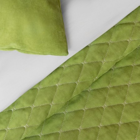 Bedspread with pillowcases "Tina", size 230x250 cm, green color-2
