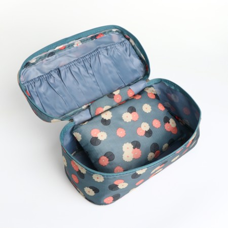 Cosmetic bag with lightning, blue color-3
