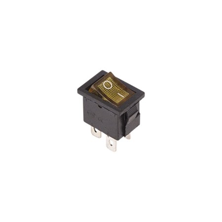 Klavima switch 250V 6A (4C) On -OFF yellow with Mini backlight (RWB-207, SC-768) Rexant