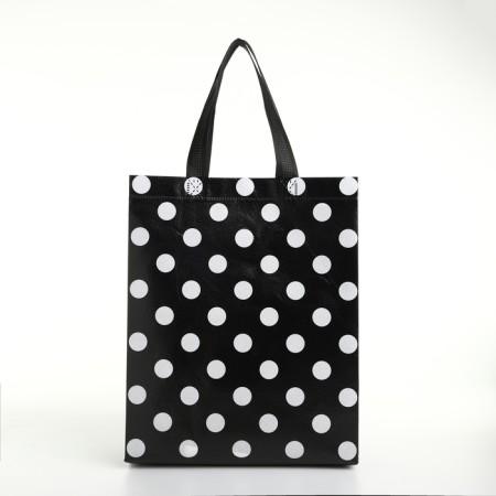 Household bag without fastening, black/white color-1