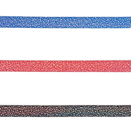 Soft collar "Andromeda" 31 x 1 cm, artificial leather, mix of flowers-8