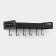 Suspended shelf, 6 hooks, 40 × 13.5 × 5.5 cm, black color, aluminum