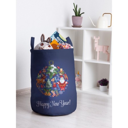 Basket for toys "New Year's ball, size 35x50 cm