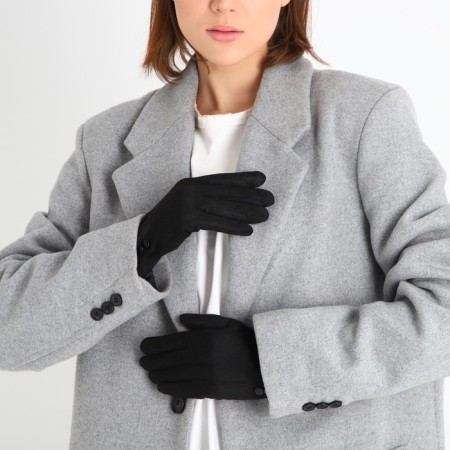 Gloves are female, dimensionless, without insulation, black color-3