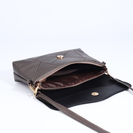 Bag-clate on magnet, long belt, bronze color-7