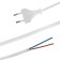 A network cord with a fork, 2.5 m, SHVVP 2 x 0.5 mm2, white