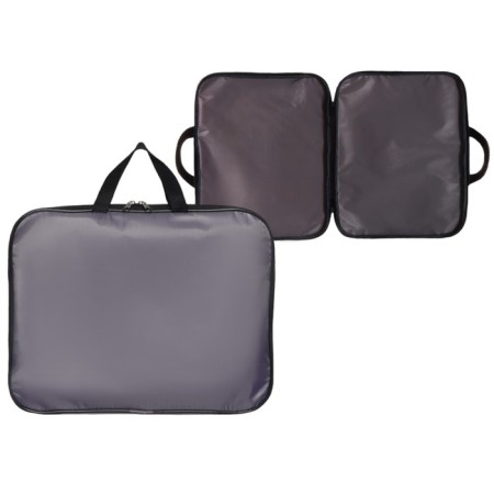 Folder with handles textile A4, 350 x 270 x 20 mm, calligrata "office", nylon 600D, gray tone 4
