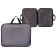 Folder with handles textile A4, 350 x 270 x 20 mm, calligrata "office", nylon 600D, gray tone 4
