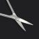 Manicure scissors "Premium", narrow, bent, 10.5 cm, on the blist, color is a matte silver
